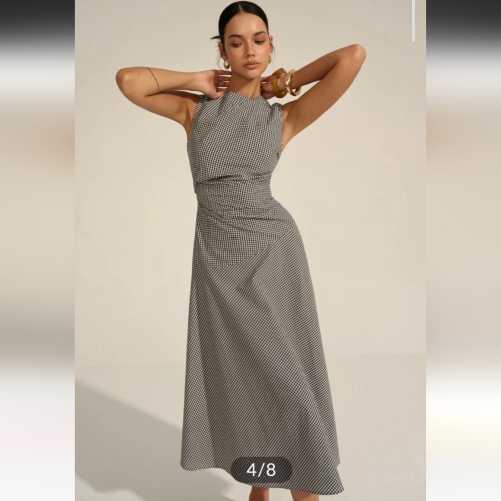 Commense One Shoulder Black and White Dress